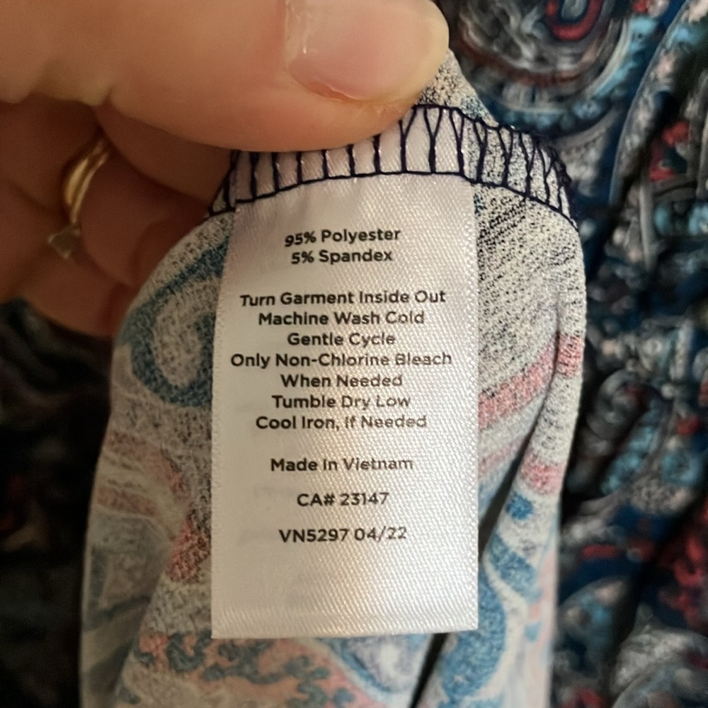 Talbots SP NWT Jersey Smocked Fit and Flare Paisley Dress PRICE DROP! - Picture 9 of 10